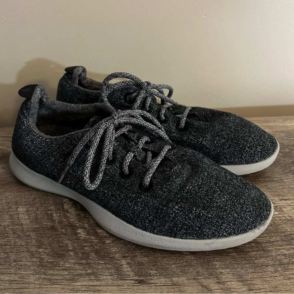 Allbirds Gray Merino Wool Running Shoes Sneakers Men’s Size 12 Lace Up